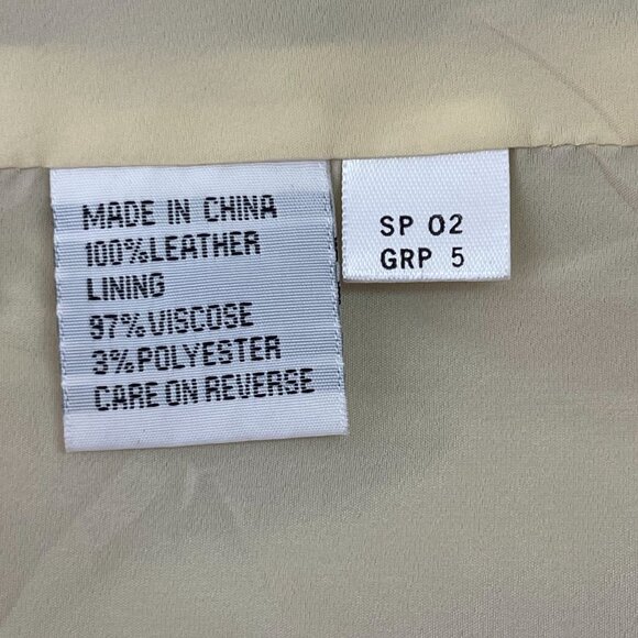 ST. John Sport by Marie Gray Women's Cream Tan 100% Leather Jacket Size Large - Picture 6 of 13